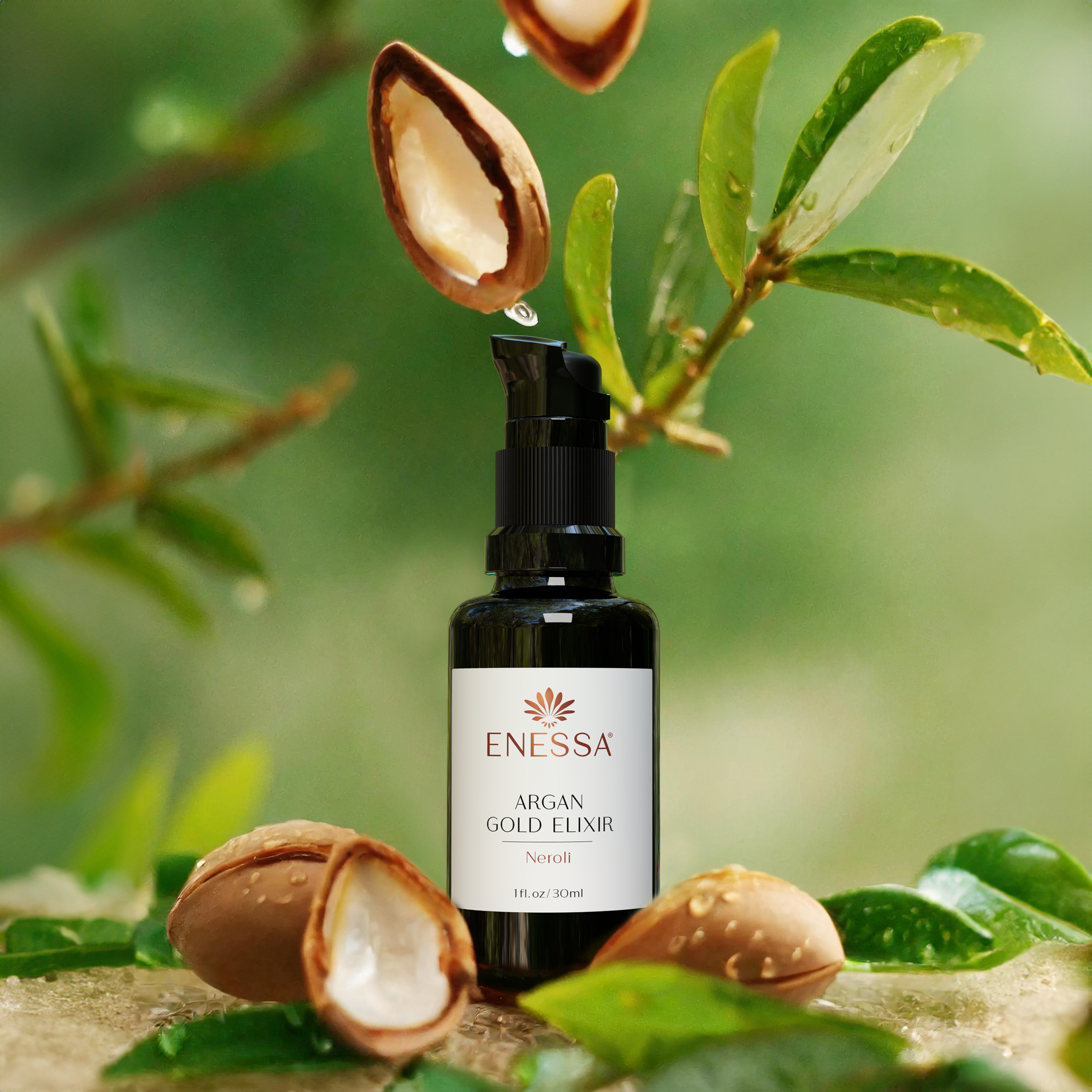 Argan Gold Elixir lifestyle with Argan nuts