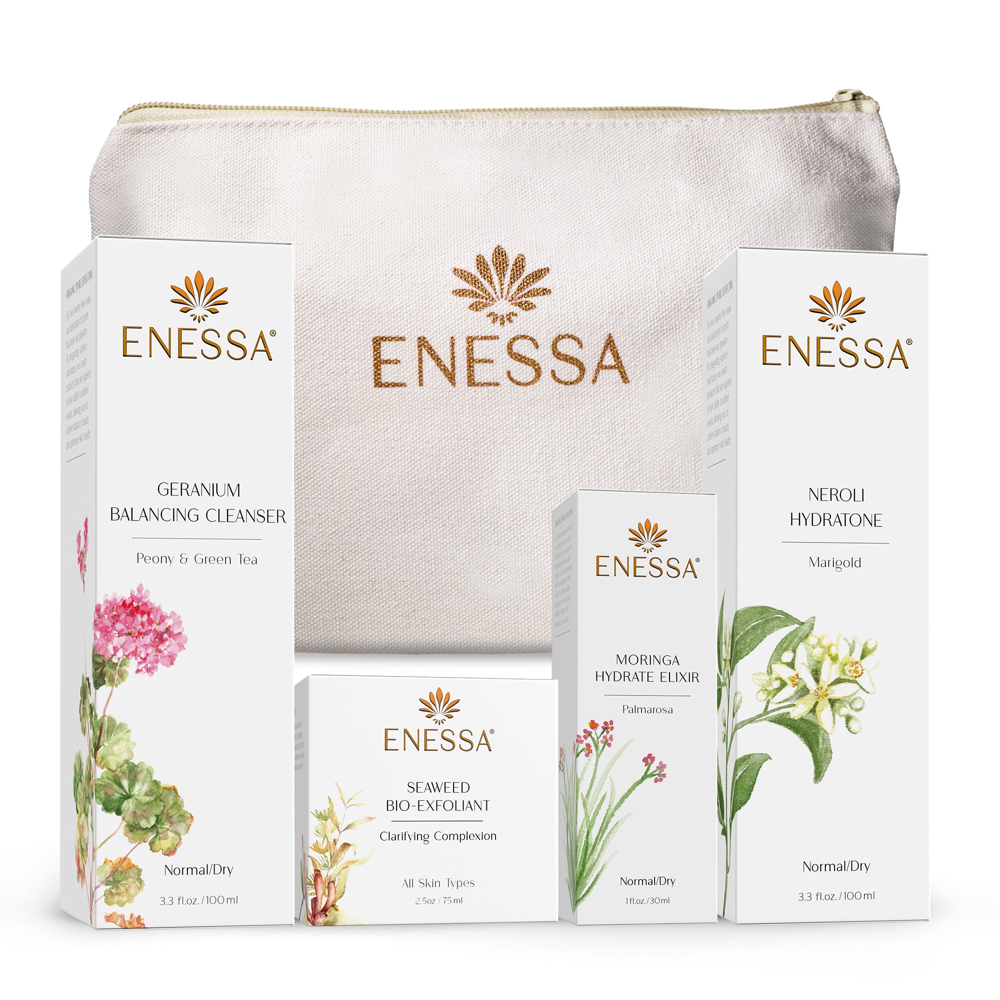 Essential Skin Care Kit Hydrate with bag