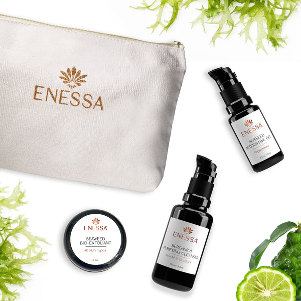 Men's Travel Survival Kit - Bergamot - Enessa Organic Skin Care