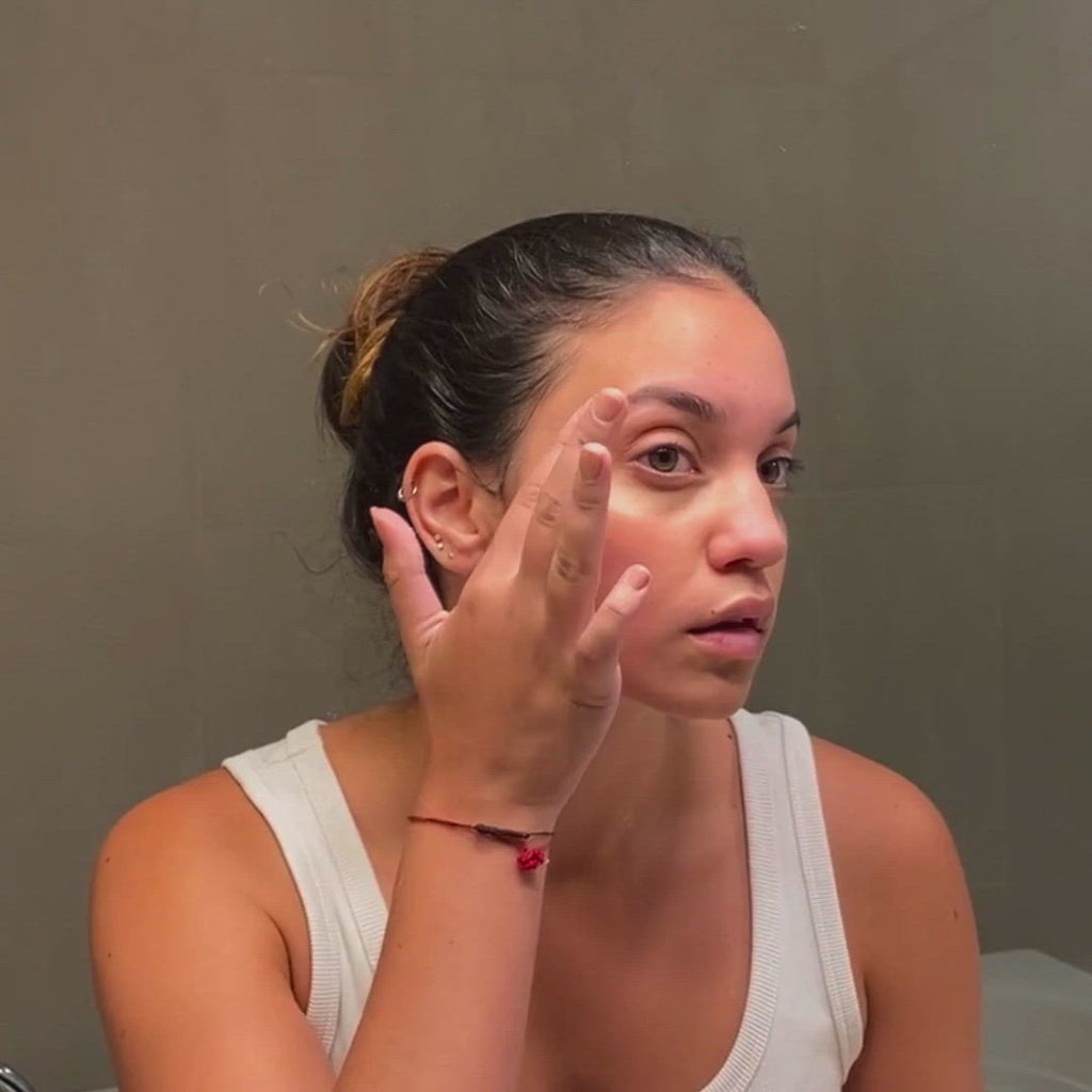 Young Clove Blemish Control-Woman Applying Product With Directions